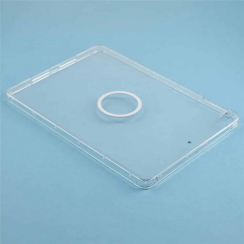 Tablet Case for iPad 10.2 (2021)  /  (2020)  /  (2019) Matte Transparent Magnetic Back Panel TPU + PC Cover - Transparent - 5