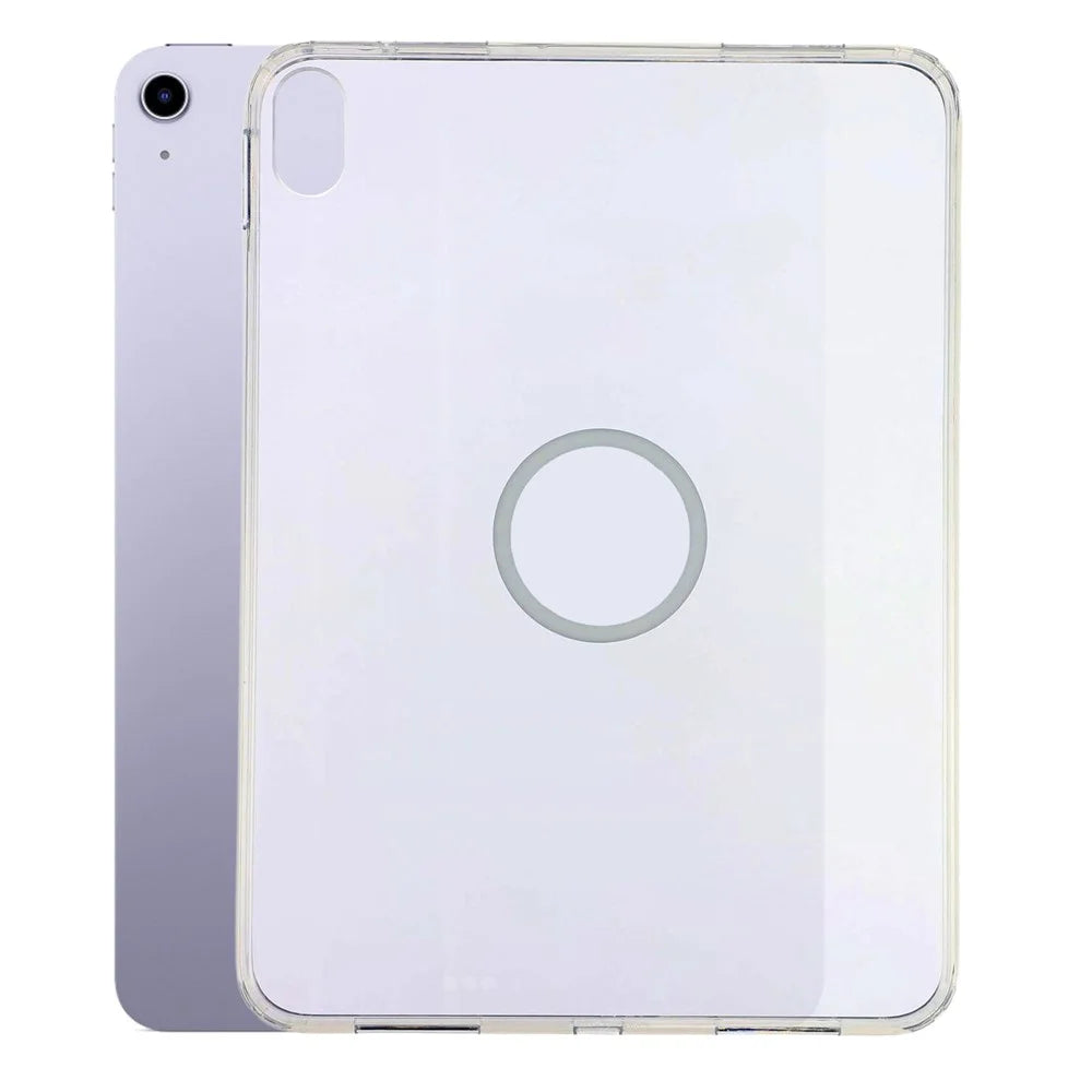 Tablet Case for iPad (2025)  /  10.9 (2022) Matte Transparent Magnetic Back Panel TPU + PC Cover - Transparent - 1
