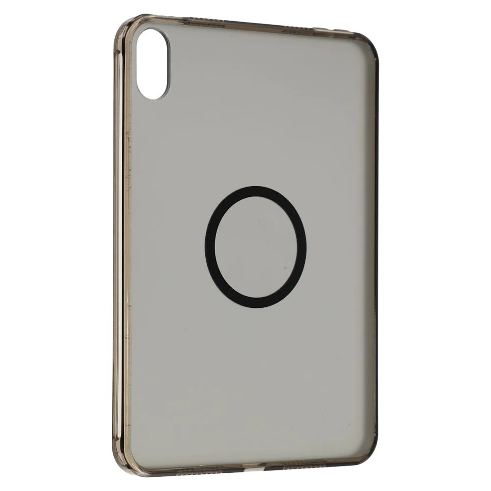 For iPad mini (2024) / (2021) Magnetic Case Skin-touch PC + TPU Anti-drop Cover - Transparent Black - 3