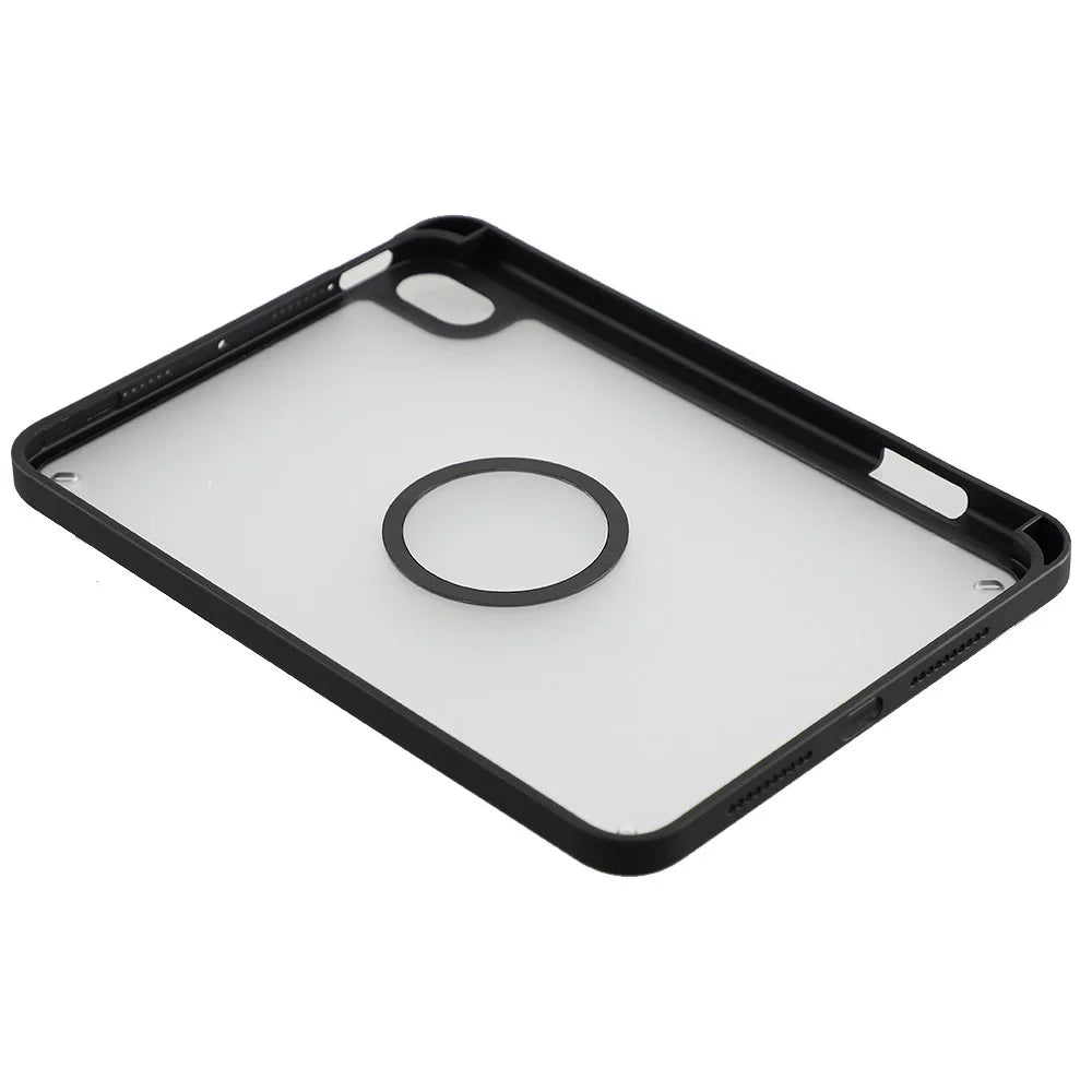 Tablet Case for iPad mini (2024)  /  (2021) Matte Magnetic Cover with Pencil Slot Shockproof TPU + PC Shell - Matte Black - 2
