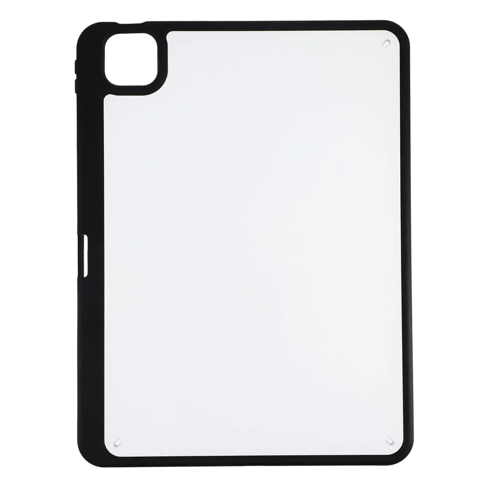 Case for iPad Air 13 (2025) / (2024) / iPad Pro 12.9 (2022) / (2021) / (2020) / (2018) Matte PC + TPU Protective Cover with Pencil Holder - Matte Black - 2