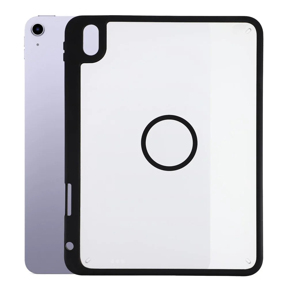 Tablet Case for iPad Air 11 (2026)  /  (2025)  /  (2024)  /  Air (2022)  /  Air (2020) Matte Magnetic Cover with Pencil Slot Shockproof TPU + PC Shell - Matte Black - 1