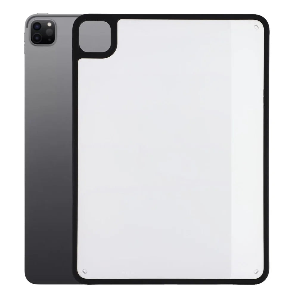 Case for iPad Air 13 (2025)  /  (2024)  /  iPad Pro 11 (2022)  /  (2021)  /  (2020)  /  (2018) Matte PC + TPU Drop Protection Back Cover - Matte Black - 1