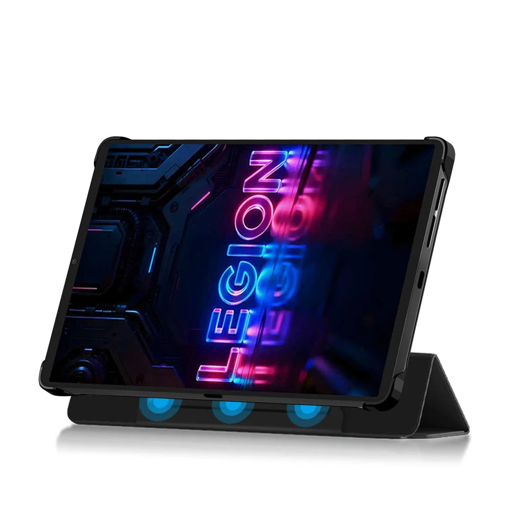 For Lenovo Legion Y700 (Gen 5) Case Stand PC PU Leather Magnetic Detachable Tablet Cover - Black - 3
