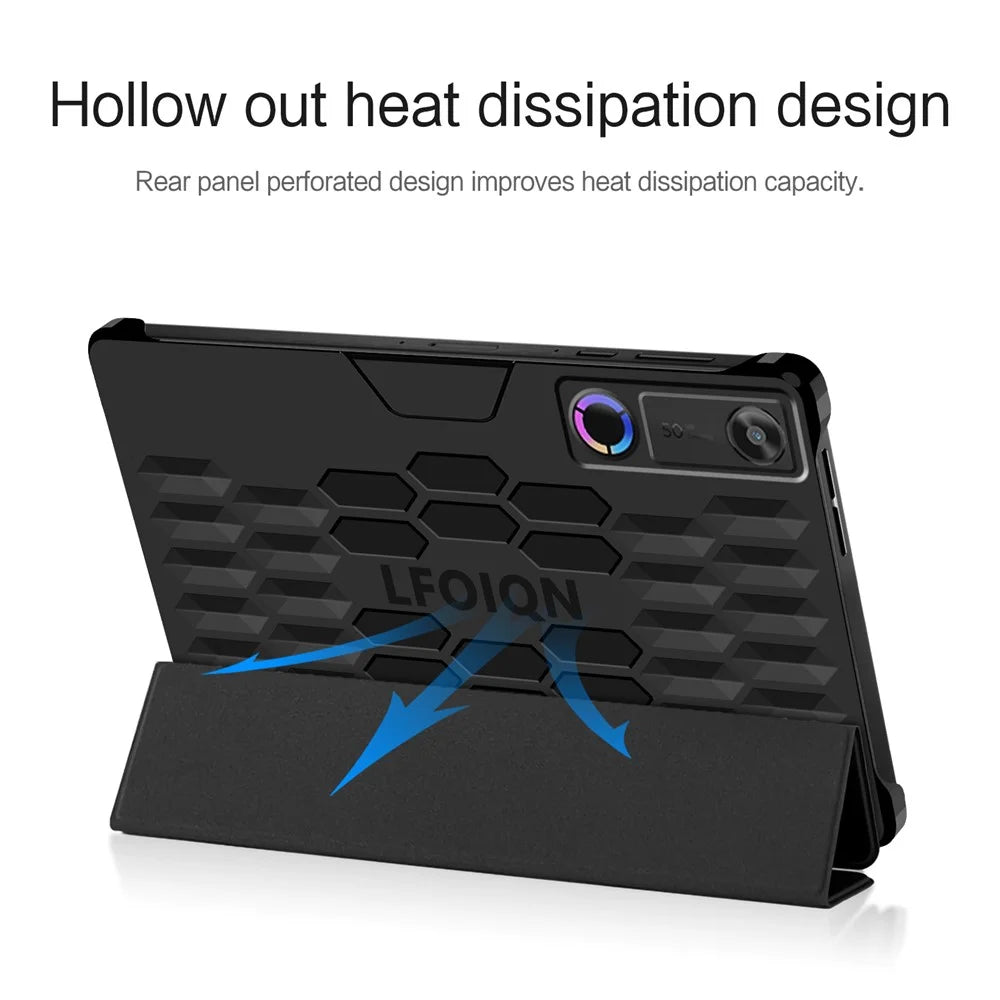 For Lenovo Legion Y700 (Gen 5) Case Stand PC PU Leather Magnetic Detachable Tablet Cover - Black - 5