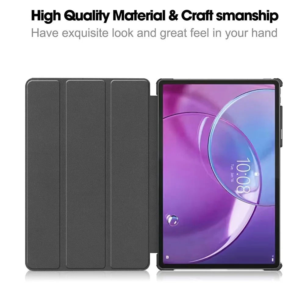 For Lenovo Idea Tab Pro Gen 2 Case Tri-fold Stand Pattern Print Leather Tablet Cover - Don't Touch Me - 2