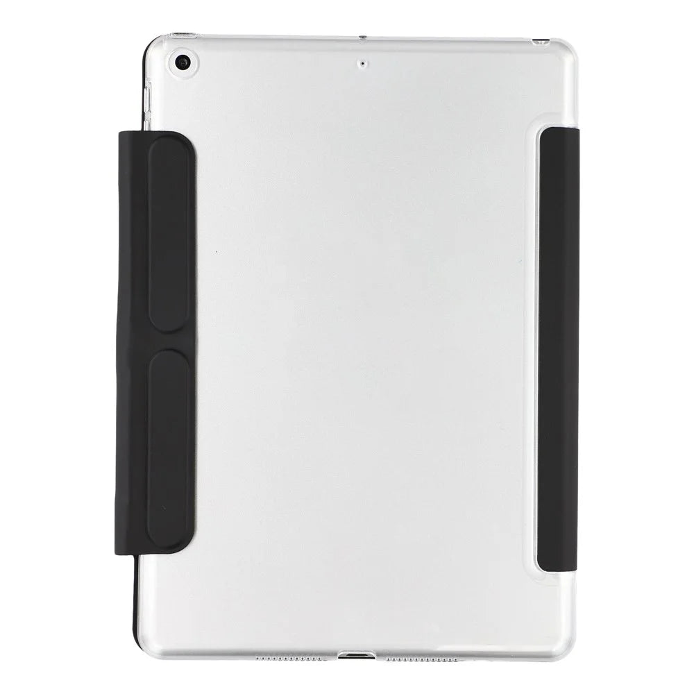 Case for iPad 10.2 (2021)  /  (2020)  /  (2019) Clear Hard Shell with Pencil Holder Smart Sleep Wake Stand Protective Cover - Black - 7