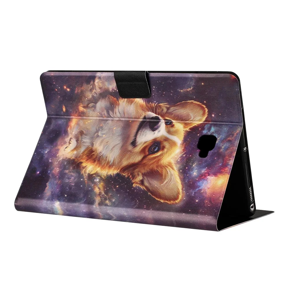 For Samsung Galaxy Tab A 10.1 (2016) Tablet Case Litchi Texture TPU + PU Leather Protective Cover - Corgi - 4