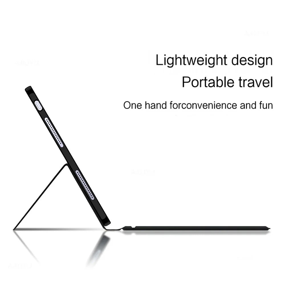 For vivo Pad6 Pro Leather Case + Touchpad Bluetooth-Compatible Keyboard (without Backlit) - Black - 5
