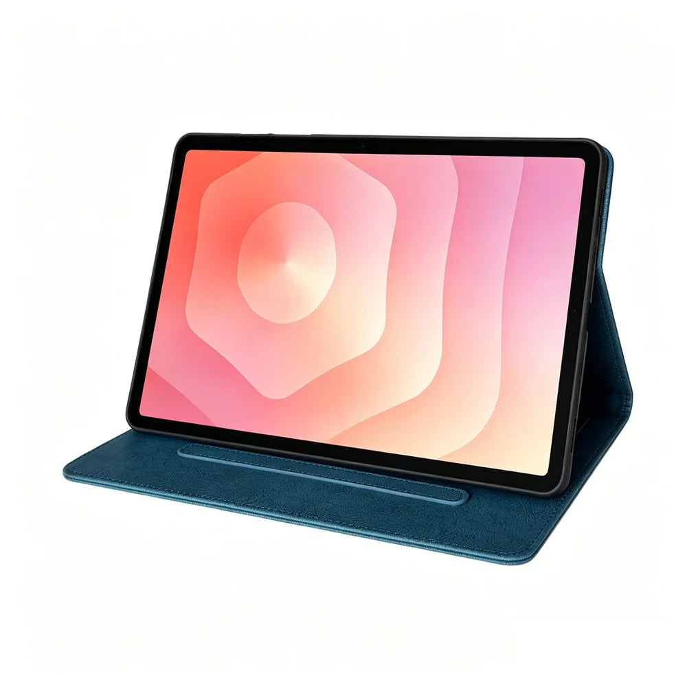 Tablet Case for Samsung Galaxy Tab S9 / S8 / S7 Embossed Magpie Pattern TPU PU Protective Cover with Card Slots - Blue - 3