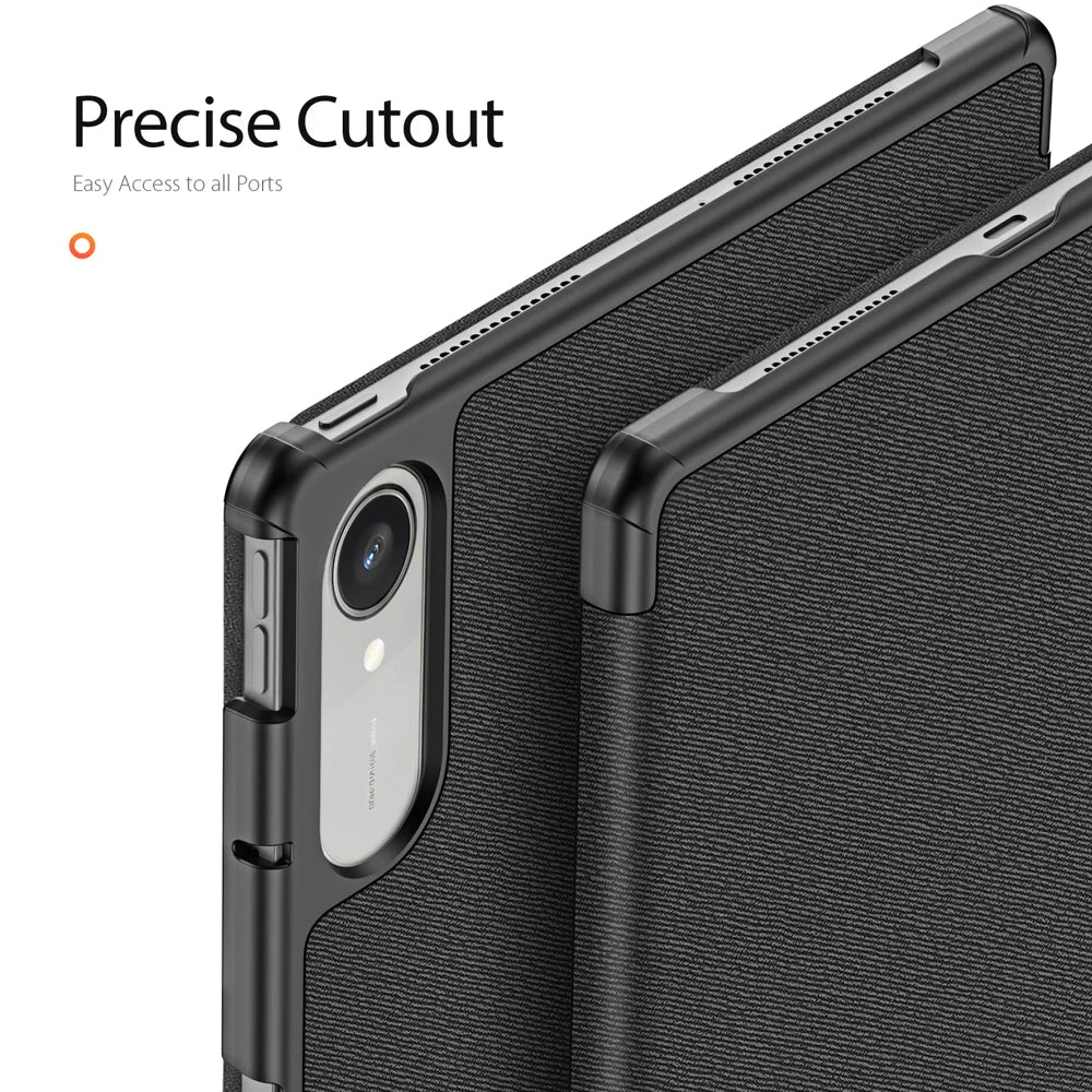 Dux Ducis for Lenovo Idea Tab Pro Gen 2 Case DUX DUCIS Domo Series Tri-fold Stand PU Leather Tablet Cover - Black - 4