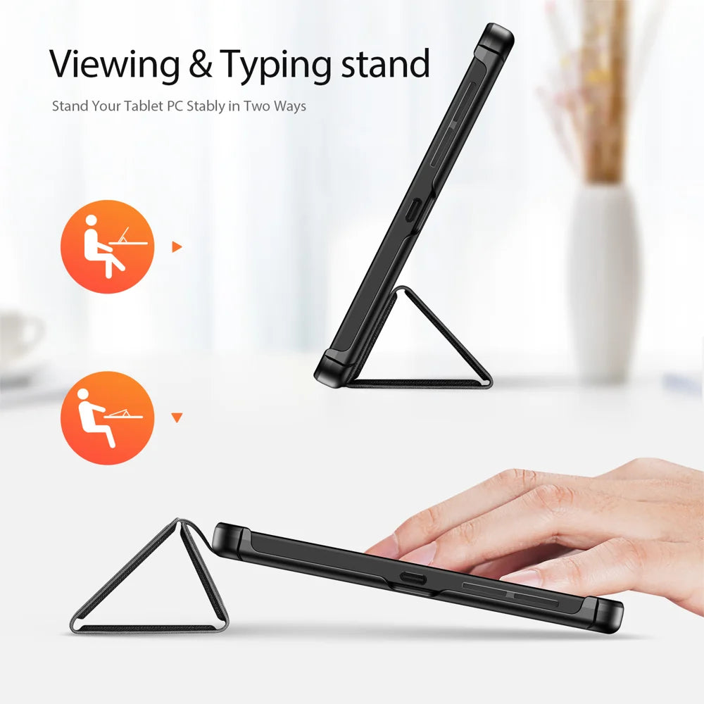 Dux Ducis for Lenovo Legion Y700 (Gen 5) Case DUX DUCIS Domo Series Tri-fold Stand PU Leather Tablet Cover - Black - 2