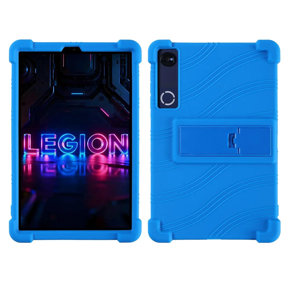 For Lenovo Legion Y700 (Gen 5) Tablet Case Adjustable Kickstand Silicone Tablet Protective Cover - Dark Blue - 1