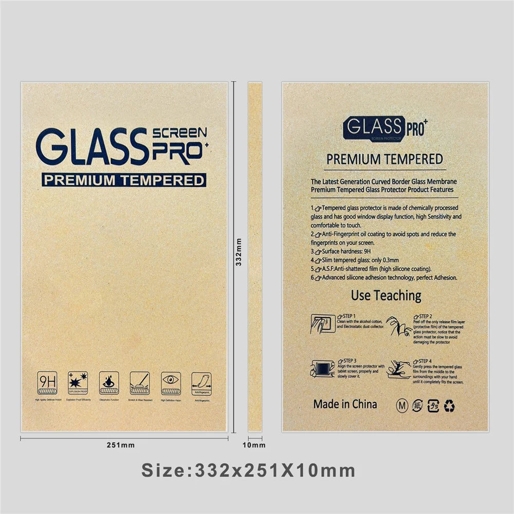 50Pcs 15 inch Packaging Box for Tempered Glass Screen Protector Kraft Paper Foldable Storage Case - Yellow - 5