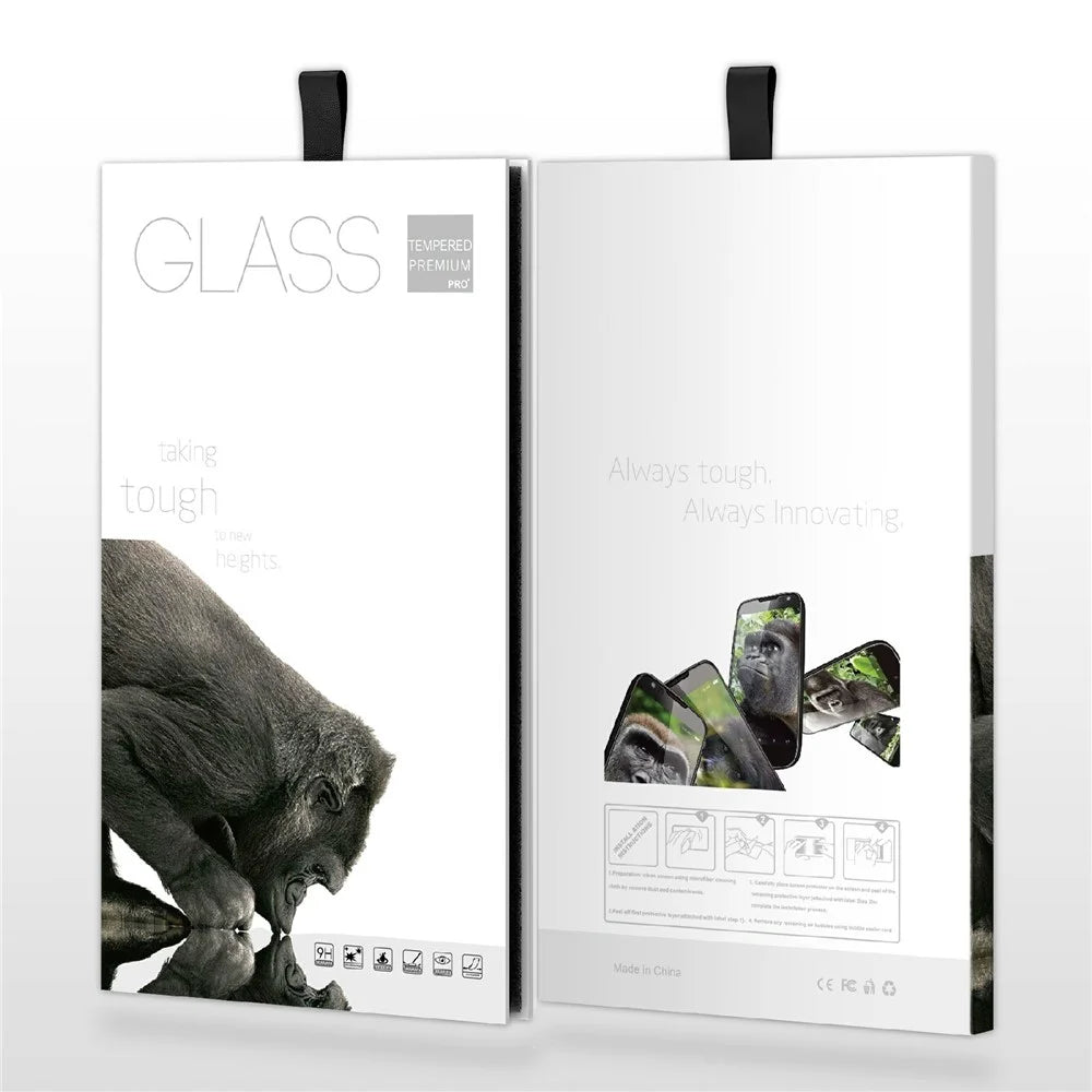 50Pcs 12 inch Tempered Glass Screen Protector Packaging Box Foldable Hard Case with Hook - White - 2