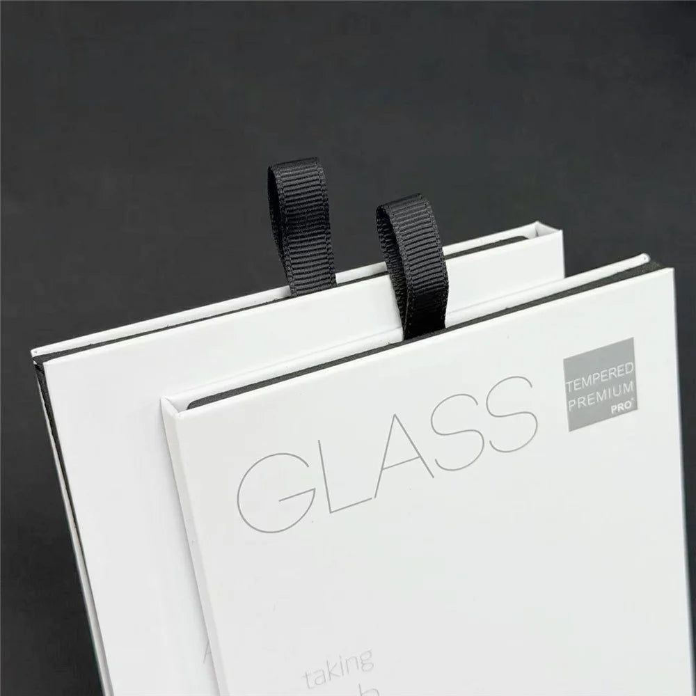 50Pcs 15 inch Tempered Glass Screen Protector Packaging Box Foldable Hard Case with Hook - White - 4