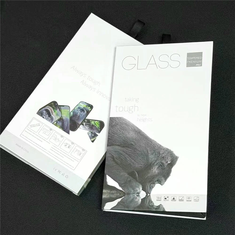 50Pcs 15 inch Tempered Glass Screen Protector Packaging Box Foldable Hard Case with Hook - White - 5