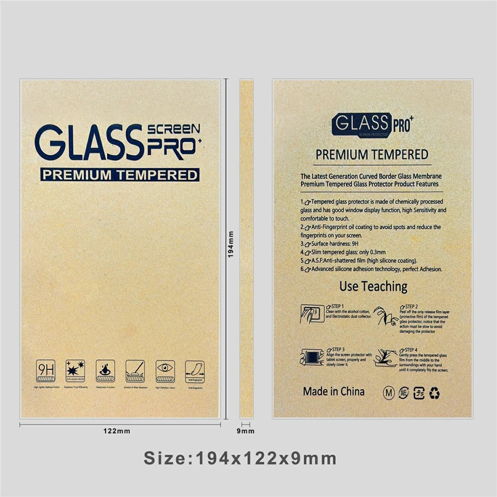 50Pcs 8 inch Packaging Box for Tempered Glass Screen Protector Kraft Paper Foldable Storage Case - Yellow - 5