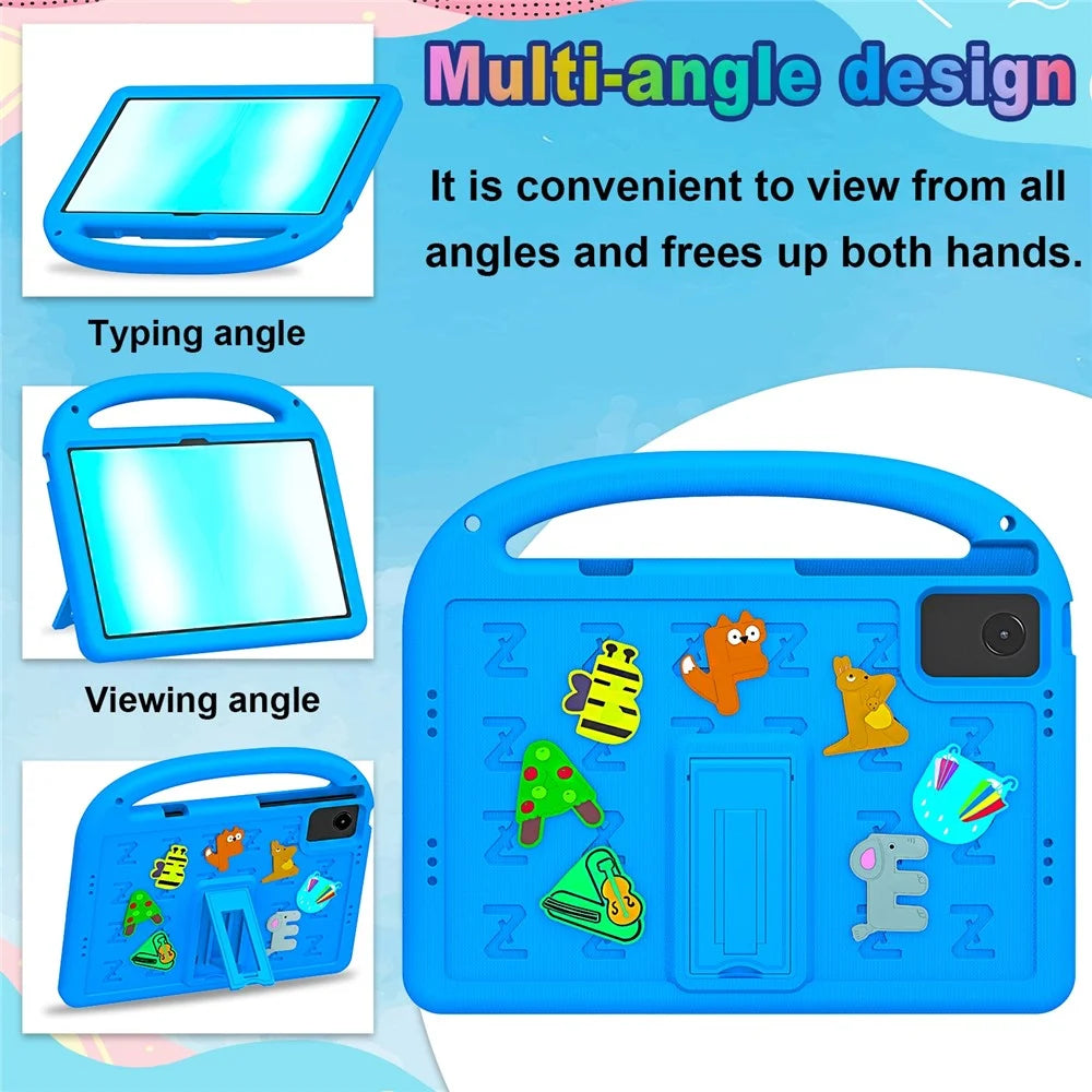For Lenovo Idea Tab Plus EVA + PC Tablet Protection Cover with Shoulder Strap - Blue - 2