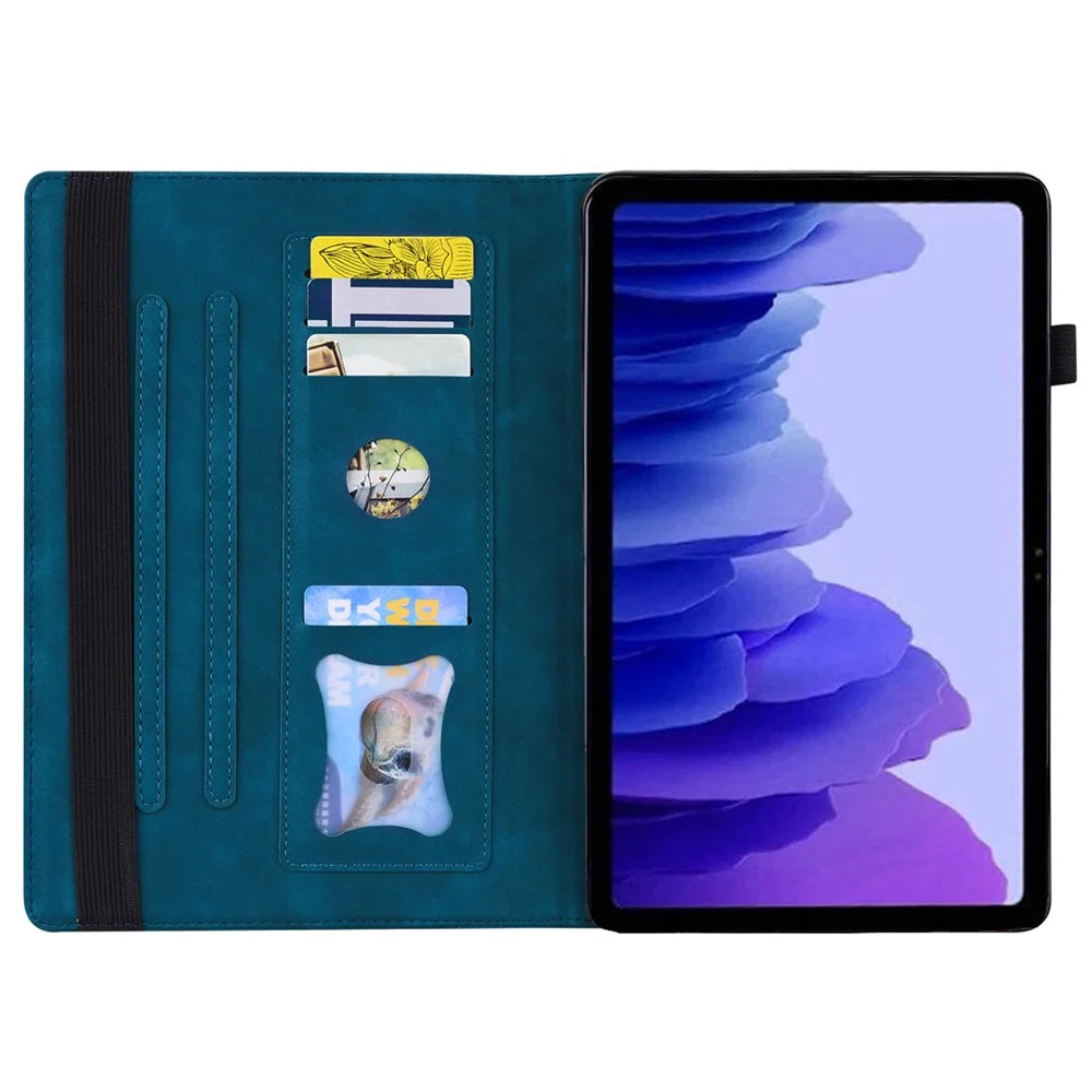 Tablet Case for Oppo Pad 5 Pro / Pad 4 Pro / OnePlus Pad 4 / Pad 3 Pro / Pad 2 Pro , PU Leather Protective Folio Cover with Card Holder - Blue - 2