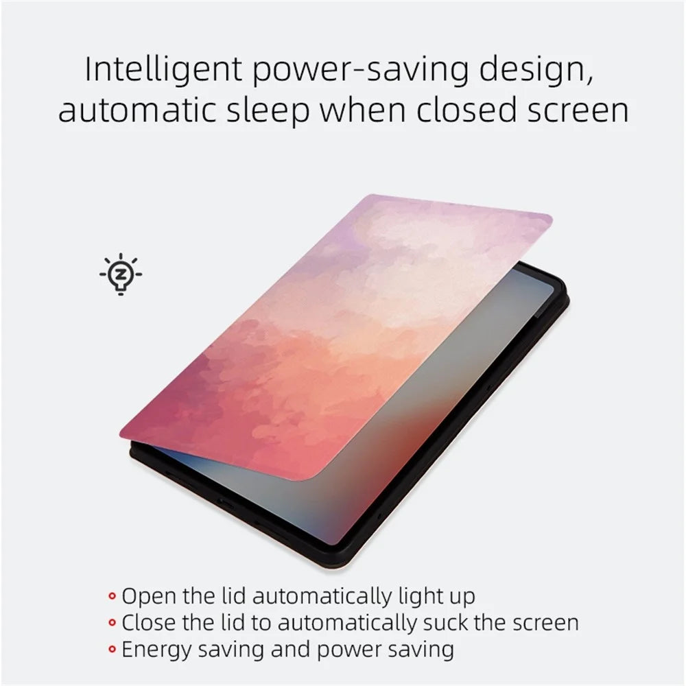 For iPad Pro 11 inch (2018) / (2020) / (2021) / (2022) Watercolor Pattern Protective Cover Anti-fall Scratch-Resistnt PU Leather Tablet Case with Stand and Auto Wake  /  Sleep - Green - 3