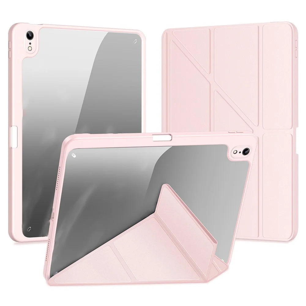 DUX DUCIS for iPad (2025) / 10.9 (2022) Magi Tablet Case Detachable Leather Cover with V-Fold Stand - Pink - 2