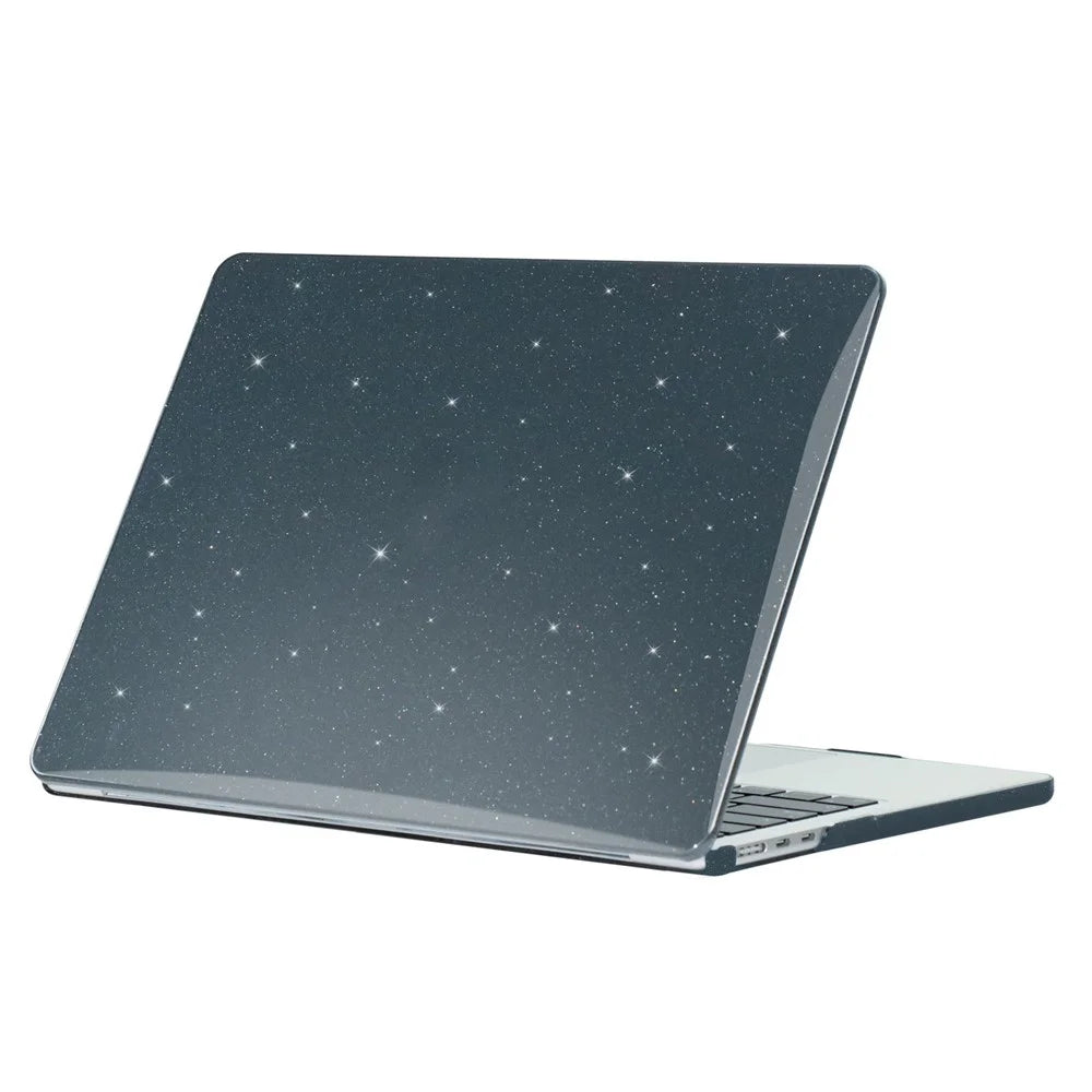 Protective Case for MacBook Air 13 inch (2026) A3449 / (2025) A3240 / (2024) A3113 / (2022) A2681 Hard PC Full Covering Starry Sky Design Laptops Shell - Black - 1