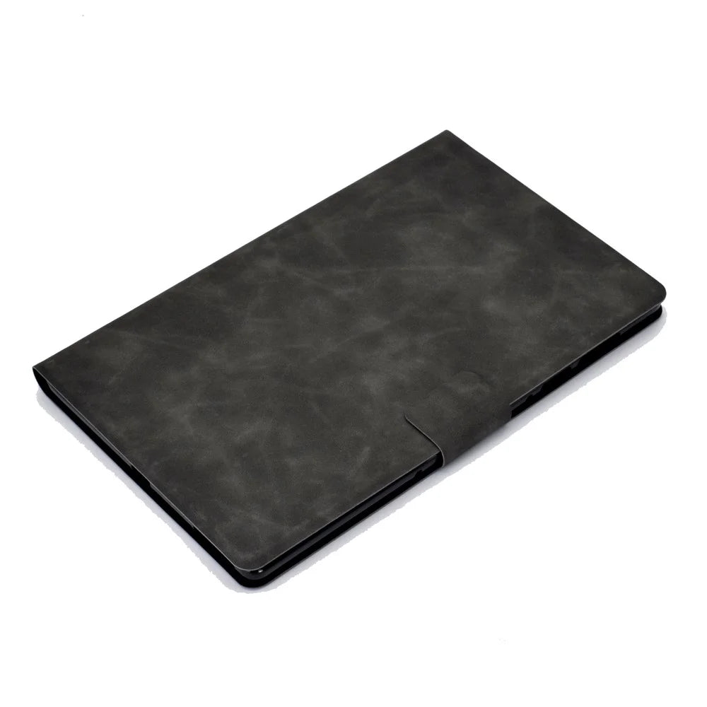 For Lenovo M10 FHD REL / M10 Plus X606F PU Leather Tablet Shell Cover  Solid Color Folio Stand Magnetic Protective Case with Card Slots - Grey - 5