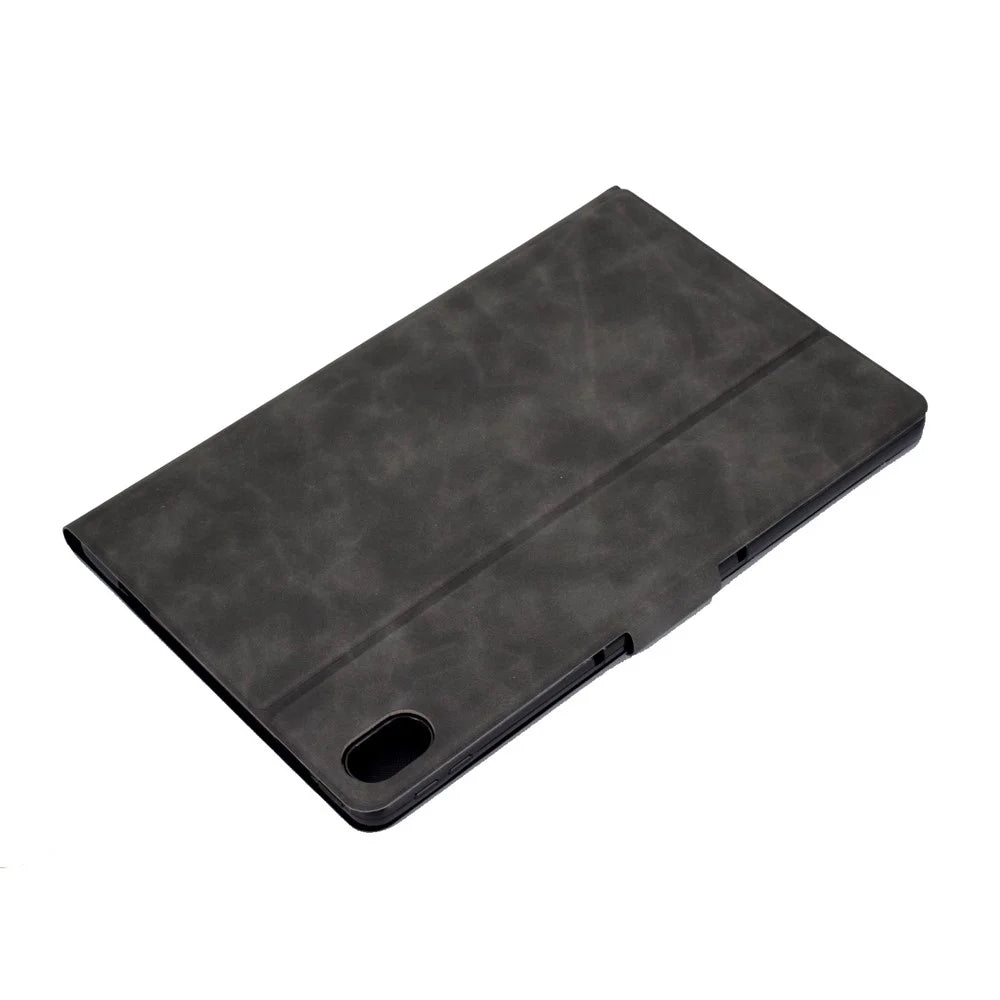 For Lenovo Legion Y700 TB-9707F Anti-Drop Tablet Case Cowhide Texture PU Leather Folio Flip Cover Well-Protection Stand Case with Card Holder - Grey - 6