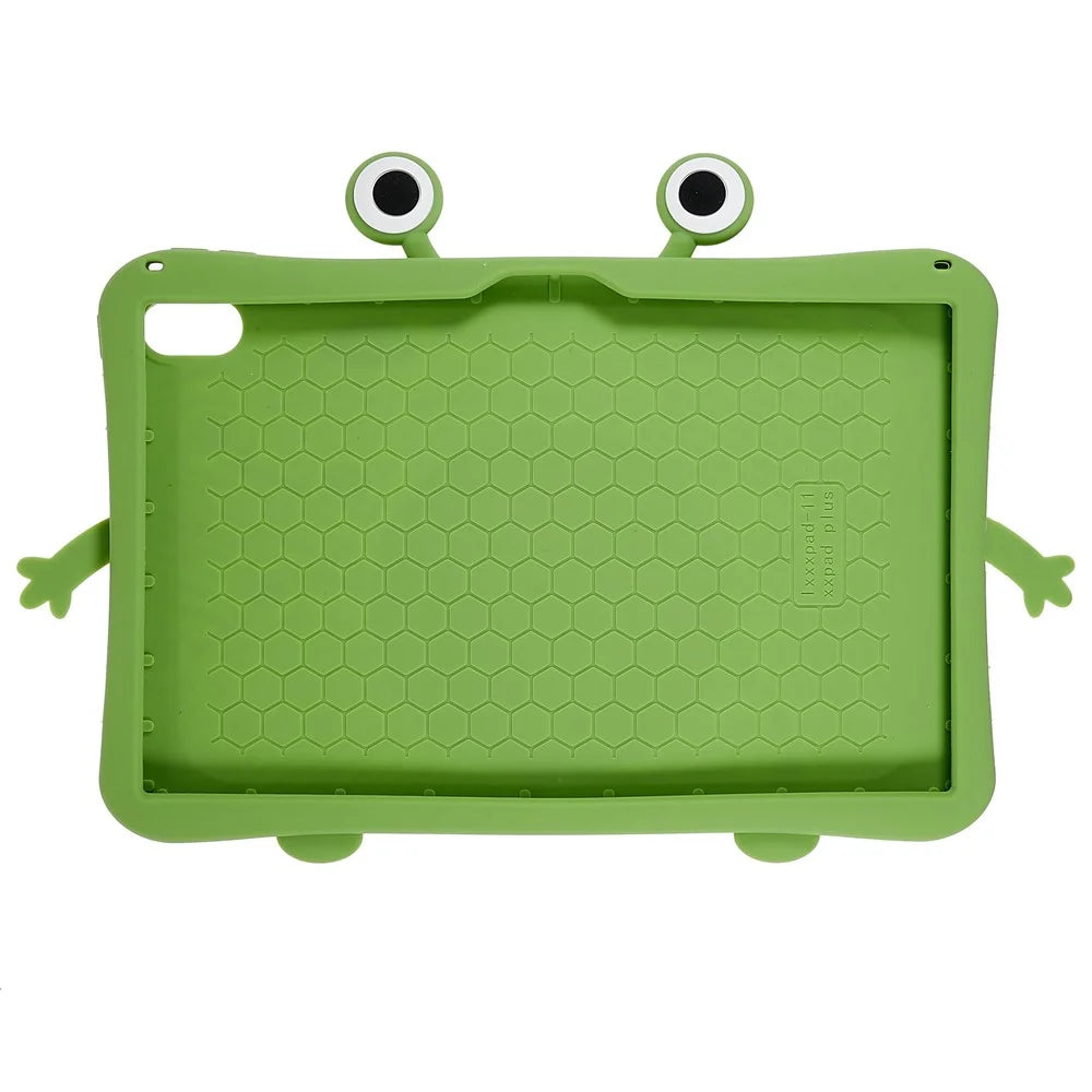 For Lenovo Tab P11 TB-J606F Cartoon Frog Design Anti-drop Tablet Case Silicone + PC Kickstand Protective Cover - 2
