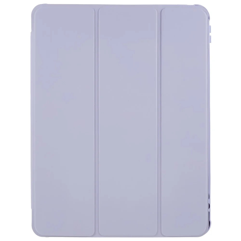 For iPad Pro 11 (2018) / (2020) / (2021) / (2022) Protective Case PU Leather + TPU + Acrylic Tablet Case Tri-fold Stand Shockproof Cover - Purple - 2