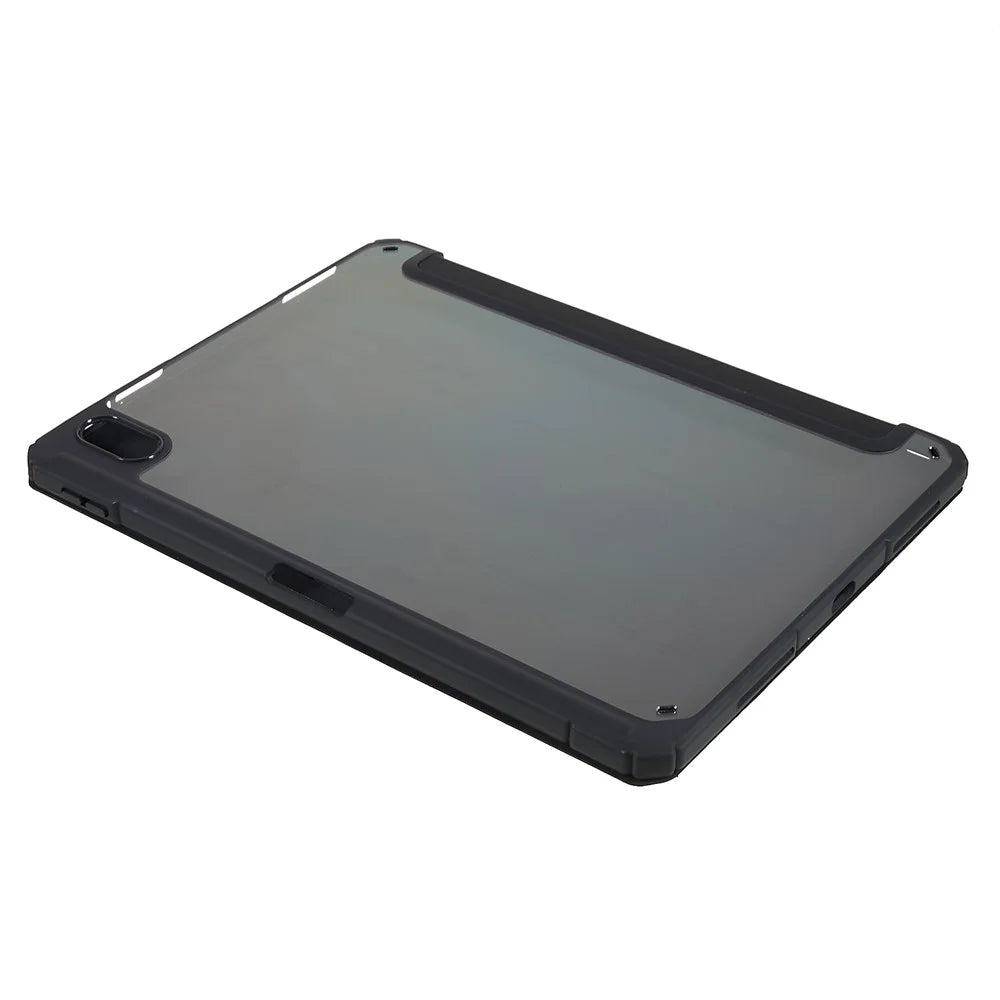 MUTURAL For iPad (2025) / 10.9 (2022) Hybrid TPU+PC Full-Body Protective Case Transparent Back Shockproof Stand Cover with Pen Slot - Black - 7