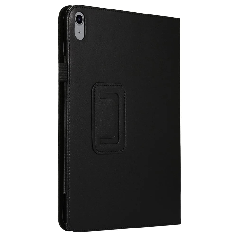 Litchi Texture PU Leather Case for iPad (2025) / 10.9 (2022) Stand Auto Wake / Sleep Protective Tablet Cover - Black - 4
