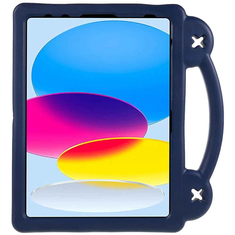For iPad (2025) / 10.9 (2022) Tablet Cover Dropproof EVA Protective Case with Kickstand - Navy Blue - 3
