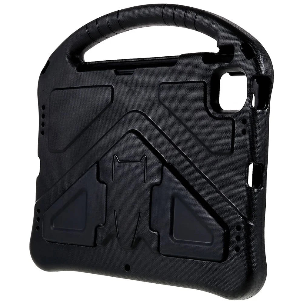For iPad (2025) / 10.9 (2022) EVA Rugged Shockproof Tablet Cover Convertible Handle Kickstand Protective Kids Case - Black - 4