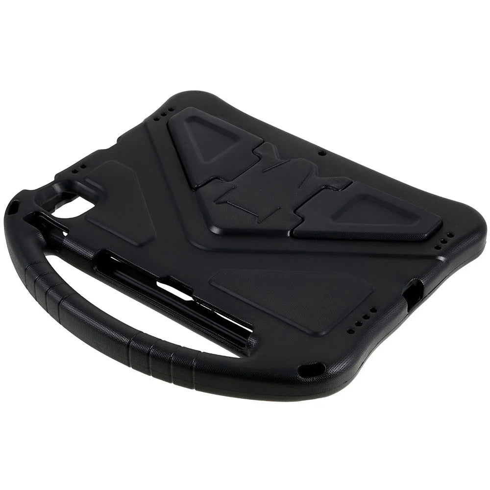 For iPad (2025) / 10.9 (2022) EVA Rugged Shockproof Tablet Cover Convertible Handle Kickstand Protective Kids Case - Black - 5