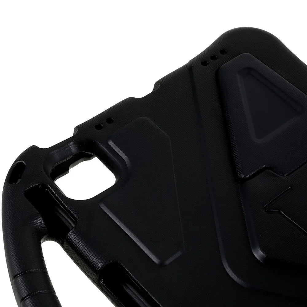 For iPad (2025) / 10.9 (2022) EVA Rugged Shockproof Tablet Cover Convertible Handle Kickstand Protective Kids Case - Black - 6