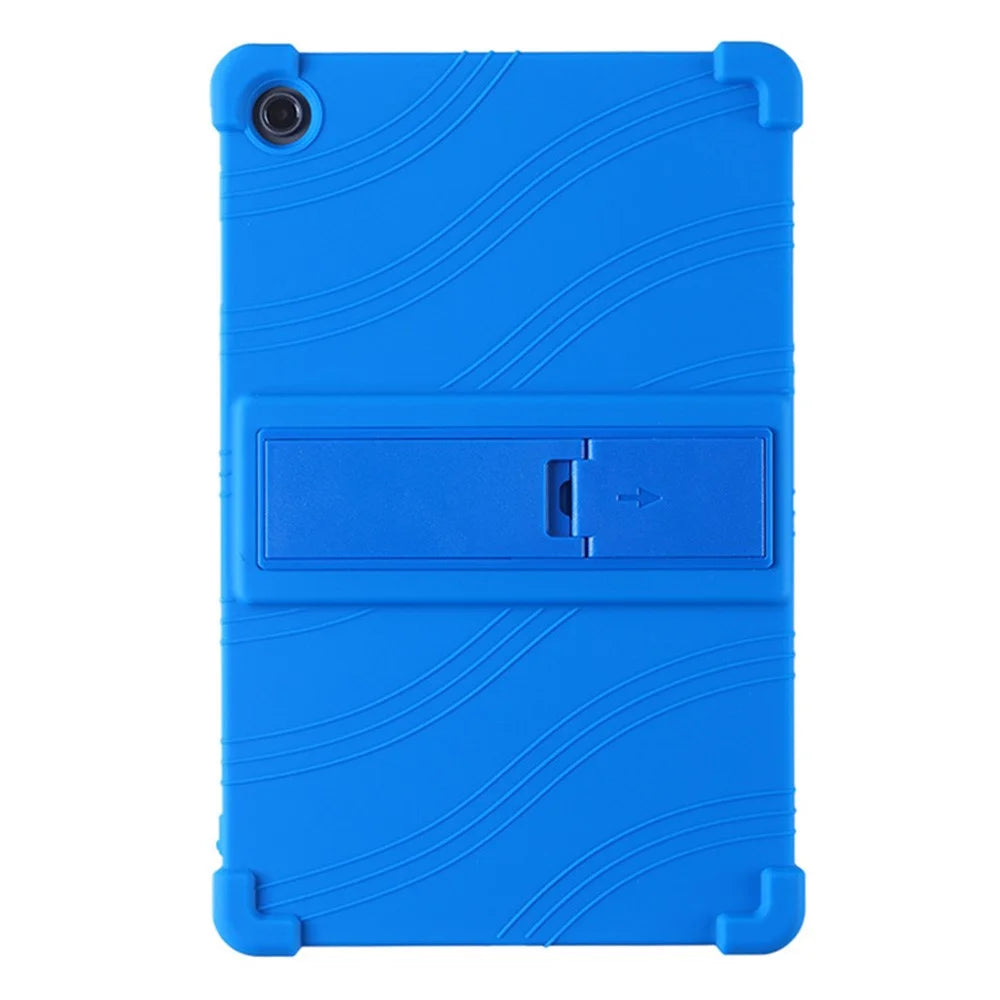 For Lenovo Tab M10 Plus (3rd Gen) / Xiaoxin Pad 2022 10.6 inch 125F / 128 Anti-collision Soft Silicone Tablet Protective Case Cover with Adjustable PC Kickstand - Dark Blue - 2