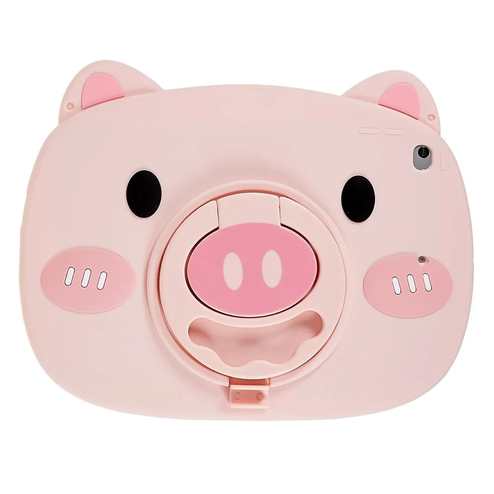 For iPad mini 4 / iPad mini (2019) 7.9 inch 3D Cute Piggy Tablet Case Soft Silicone Shockproof PC Handle Kickstand Cover - 2