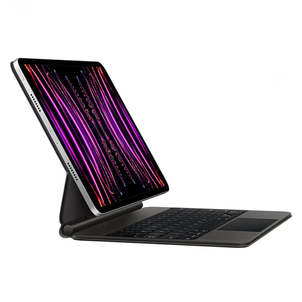 For iPad Pro 12.9 (2020) / (2021) / (2022) Magnetic Floating Bluetooth-compatible Keyboard + Leather Tablet Case - 2