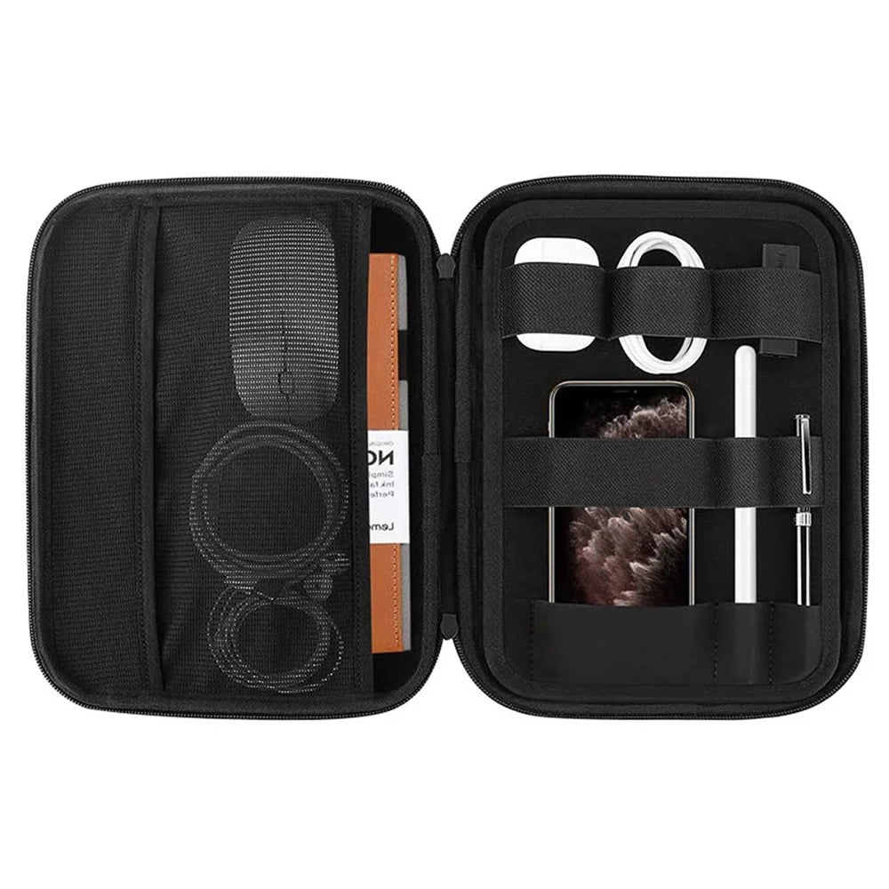 For iPad 9.7-11inch Tablet Bag Dual Zipper Portable EVA Carrying Case Splashproof Protective Pouch - 2