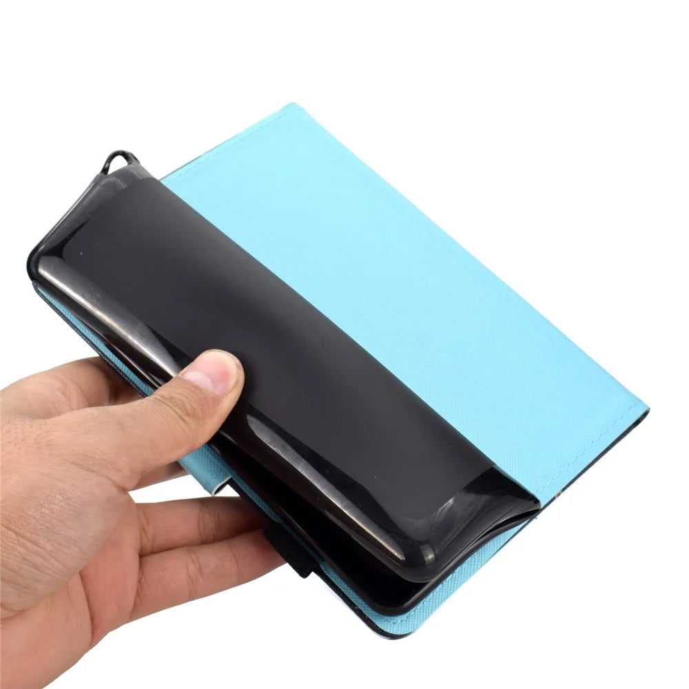 For Amazon Kindle Youth Edition 2022 Cover Stitching Line PU Leather Tablet Full Protection Case with Card Slots - Husky - 7