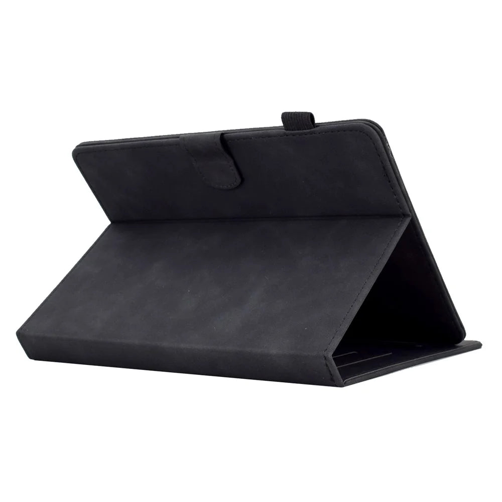Tower Bike Butterfly Pattern Imprinted Cover for 8-inch Tablet, Microfiber Leather Stand Smart Protective Tablet Case with Card Holder - Black - 4