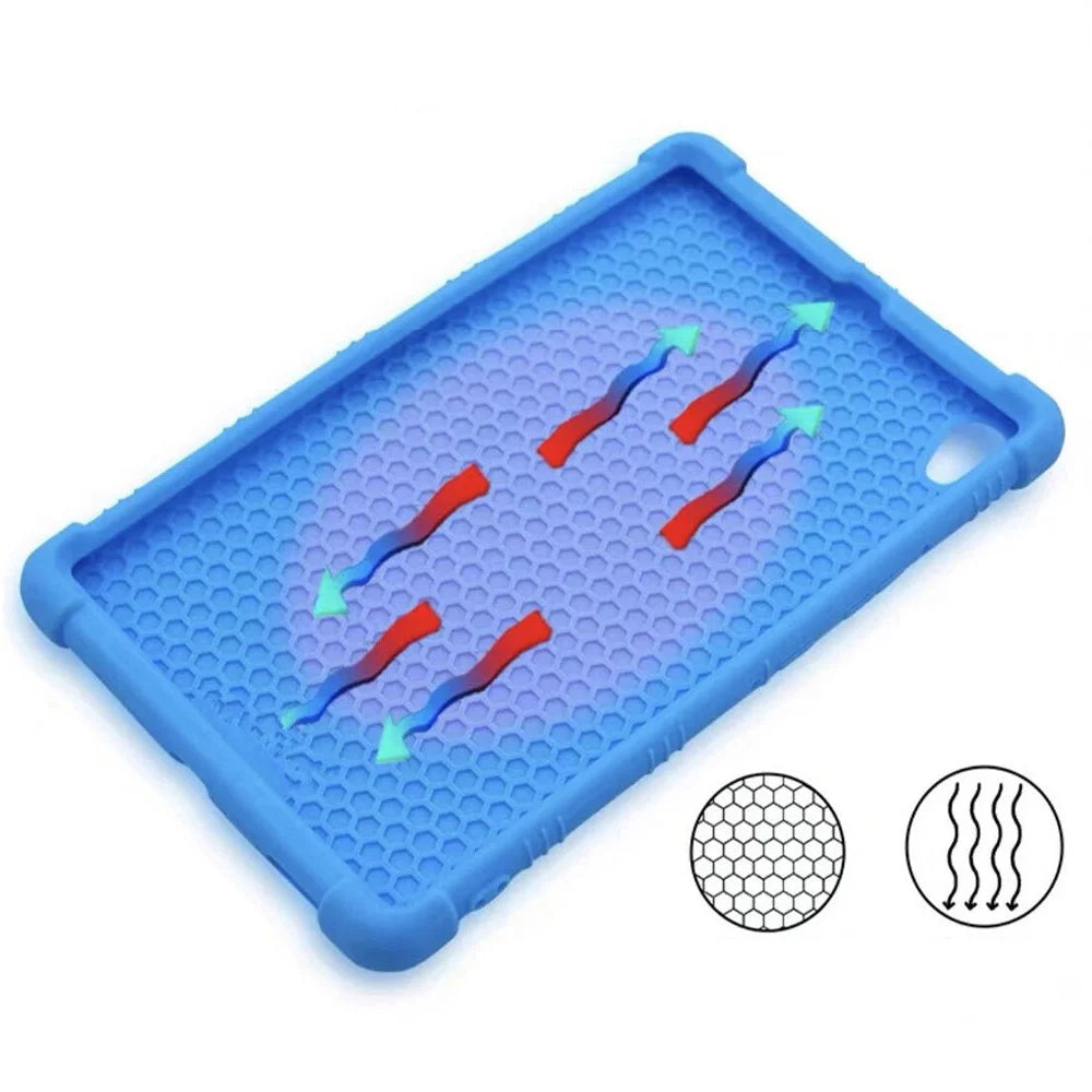 For iPad mini (2024) / mini (2021) Kickstand Design Anti-Drop Tablet Case Anti-Scratch Silicone Protective Cover - Sky Blue - 6
