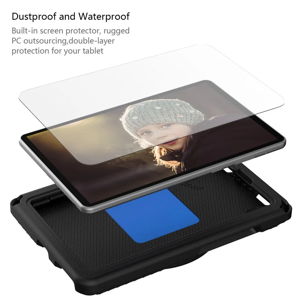 For Samsung Galaxy Tab A 8.4 (2020) T307 / T307U / Huawei MatePad T8 / Lenovo Tab M8 TB-8505F / 8705N EVA Case with Strap - Black - 4