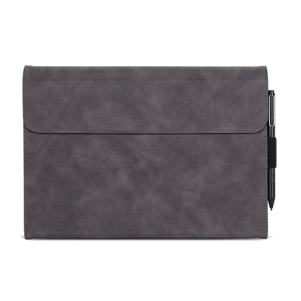 For Microsoft Surface Pro 9 PU Leather Keyboard Case Adjustable Stand Anti-drop Tablet Cover - Grey - 2