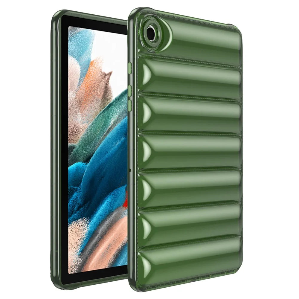 For Samsung Galaxy Tab A8 10.5 (2021) / (2022) Tablet Case Down Jacket Design Anti-scratch TPU Cover - Green - 1