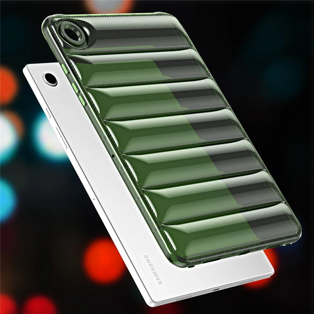 For Samsung Galaxy Tab A8 10.5 (2021) / (2022) Tablet Case Down Jacket Design Anti-scratch TPU Cover - Green - 2