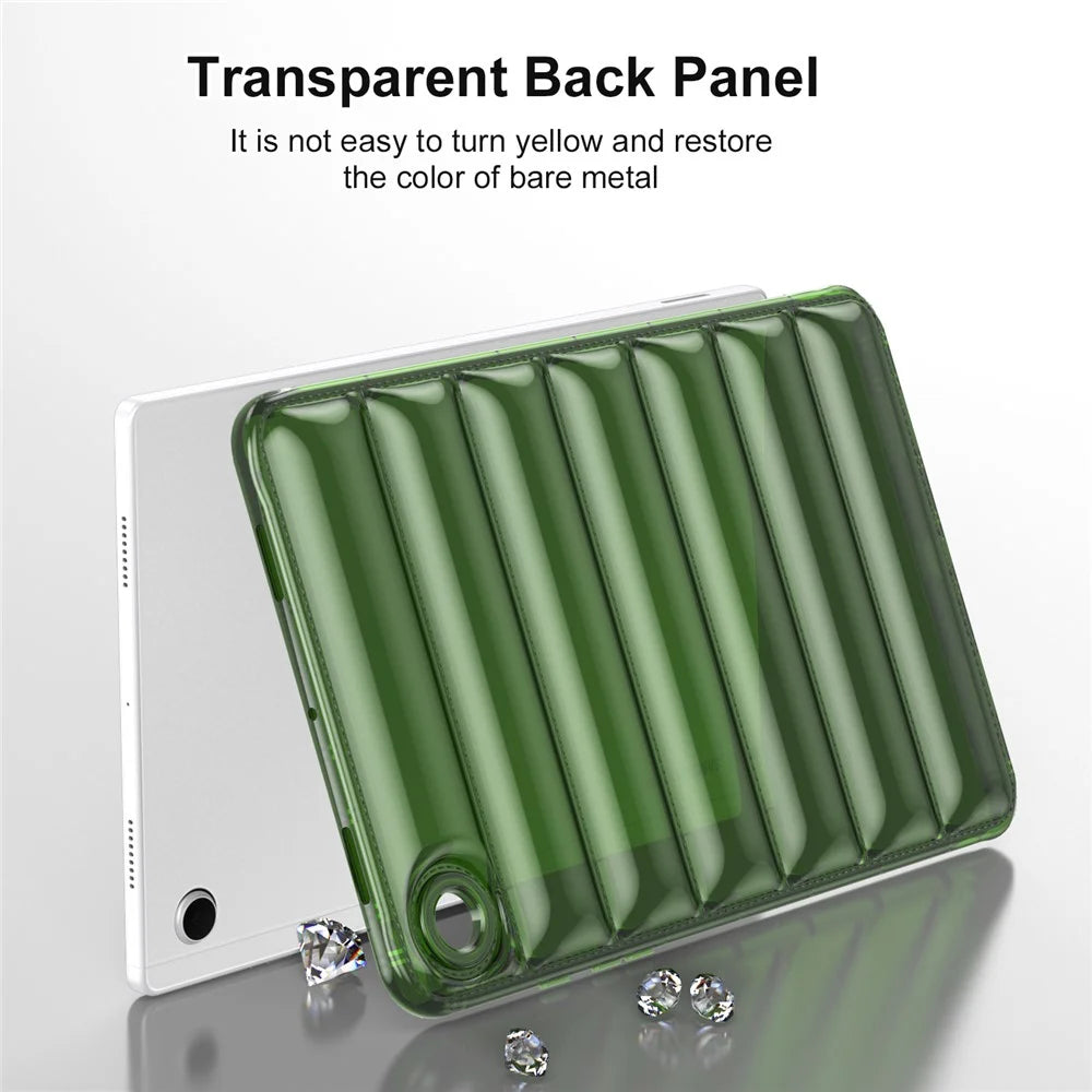 For Samsung Galaxy Tab A8 10.5 (2021) / (2022) Tablet Case Down Jacket Design Anti-scratch TPU Cover - Green - 6