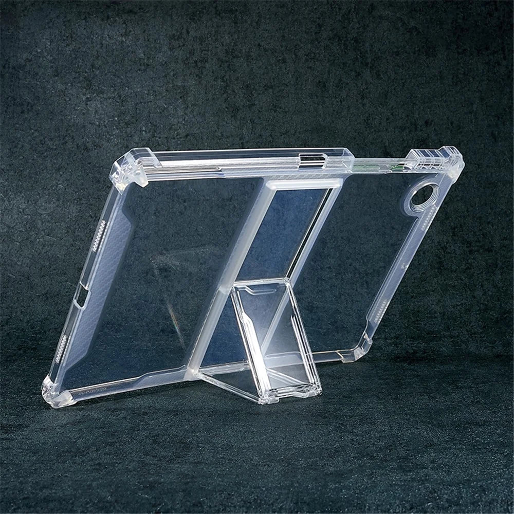 For Samsung Galaxy Tab A8 10.5 (2021) X205 / X200 Transparent TPU Protective Cover Kickstand Drop-proof Tablet Case - 5